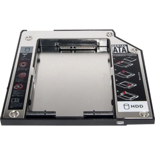 Dedicated 2nd HDD Caddy 9.5mm SATA 3.0 2.5"SSD Case Enclosure For Lenovo ThinkPad Optibay T420s T430s T500 W500 T400 T410