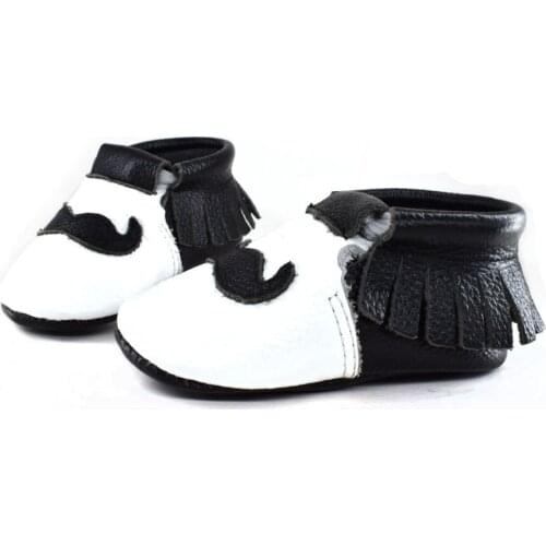 Moustache fringe genuine leather Baby Shoes Tassel Baby girls First Walkers Fashion boys Shoes baby moccasins combine attipas