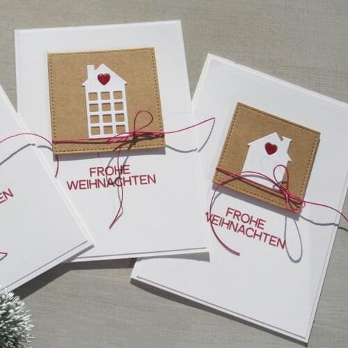 MEET HUANG 3pcs Heart House Metal Cutting Dies Scrapbooking Photo Album Embossing Paper Card Making Decor Die 2021 New