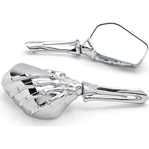 Brand new Chrome Custom Motorcycle Skeleton Mirrors For Kawasaki VN Vulcan Classic Drifter 800