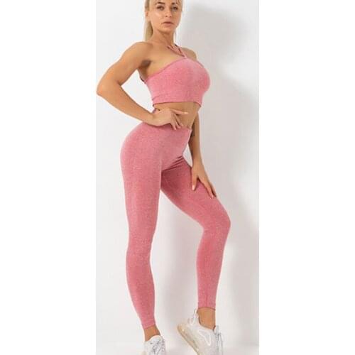 Womens Sportswear Yoga Set Workout Clothes Athletic Wear Sports Gym Legging Seamless Crop Top And Pants