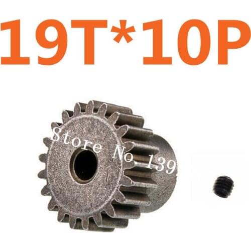 10Pcs/Lot Motor Gear 19T Tooth Metal Parts Pinion Gears Fit 64T 11184 For TRAXXAS HPI HSP 1/10 Scale Models 4WD RC Car Al