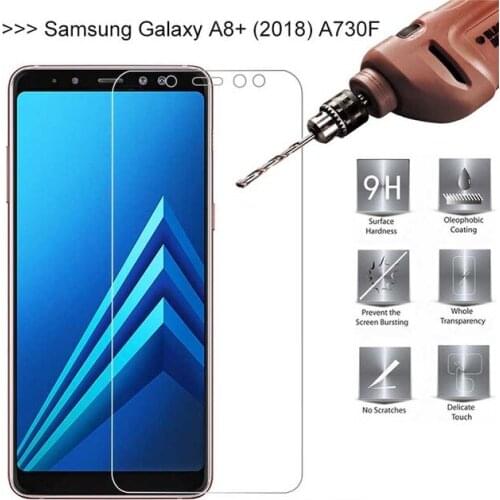 10pcs/lot Tempered Glass 9H Explosion-proof Protective Film Screen Protector for Samsung Galaxy A8 Plus 2018 A730F SM-A730F