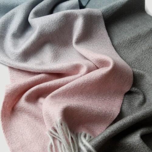 100% Cashmere Scarf Women Men Gift Unisex Warm Soft water ripple thick winter Luxury Brand Wool cashmere Scarf Pashmina shawl