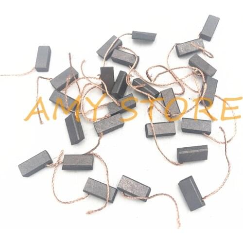 100pcs Wire Leads 4x6x12/13mm Electric Generator Motor Graphite Carbon Brushes Alternator Power Tool for Generic Electric Motor