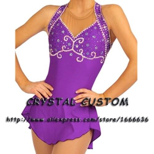 2016 Custom Ice Skating Dresses For Women Graceful New Brand Figure Skating Dress For Competition DR2764