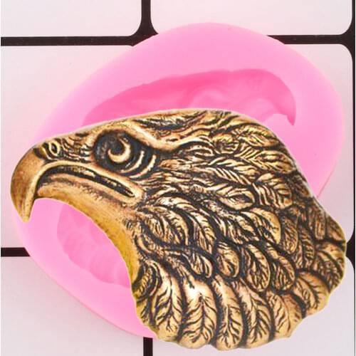 3D Eagle Head Silicone Molds Soap Resin Clay Mold Cupcake Topper Fondant Cake Decorating Tools Candy Chocolate Gumpaste Moulds