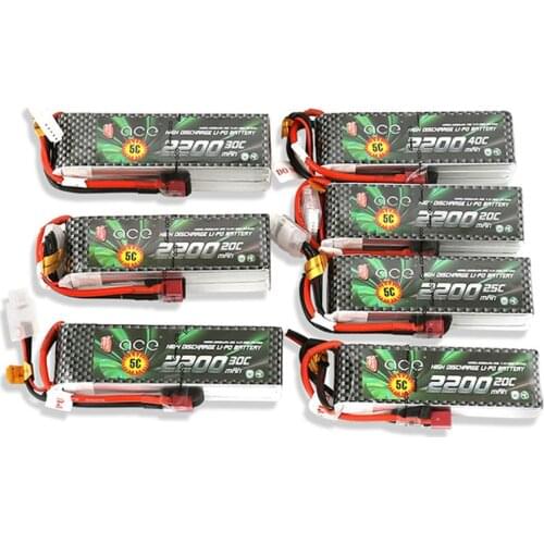 Gens Ace Lipo Battery 7.4V 11.1V 2200mAh Lipo 2S 3S 4S RC Quadcopter Deans Plug T Connector for Fixed Wing 450 Helicopter