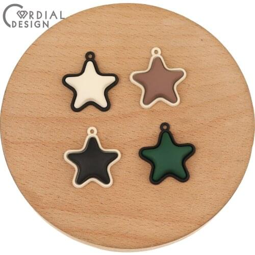 Cordial Design 50Pcs 22*24MM Jewelry Accessories/Paint Effect/DIY Charms/Star Shape/Jewelry Findings & Components/Hand Made