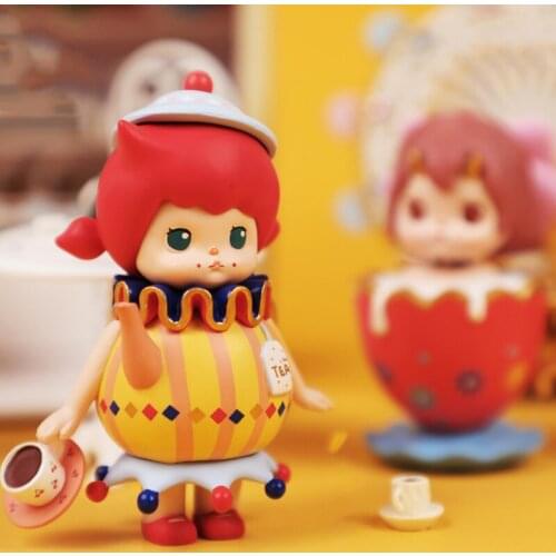 Amelle Afternoon Tea Series Surprise Figma Model Blind Box Desktop Cars Decoration Cute Doll Doll Girl Toy Gift