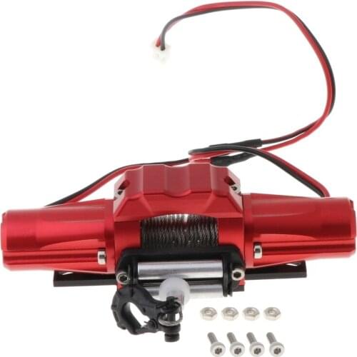 Aluminum Alloy Double Motor Winch for Axial SCX10 1/10 RC Rock Crawler Car