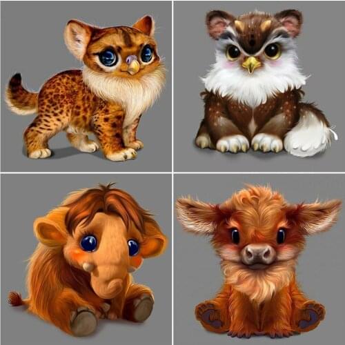 EverShine 5D Diamond Painting Full Round Animals Diamond Mosaic Elephant Picture Of Rhinestones Diamond Embroidery Cartoon DIY