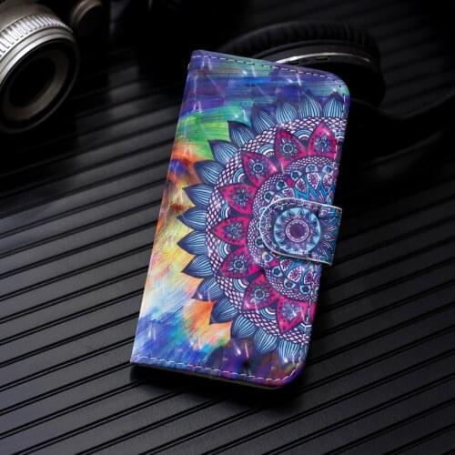 Leather case3D Flip Leather Case For Redmi Note 8 9 9S Pro Max 7A 9A Fundas Wallet Card Holder Stand Book Cover Painted Coque No