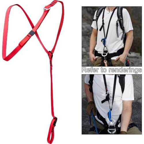 Lightweight Climbing Chest Ascender Rise Shoulder Strap Aider Safety Harness