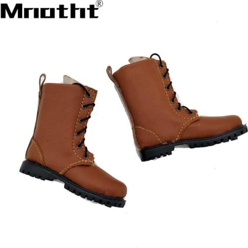 1/6 Male Action Figure Shoes Model Combat Boots FA-18-04 1/6 Soldier Figure Military Boots solid Inside figure Accessory