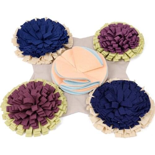 Dog Trainings Pet Snuffle Mat Pet Sniffing Training Blanket Polar Fleece Felt Cloth Pads Dog Mat Pet Nose Pad Relieve Stress