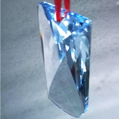 Top Quality 10pcs Light Blue K9 Crystal Faceted Chandelier Pendants (Free Rings ) Window Suncatchers Glass Prisms Lighting Parts