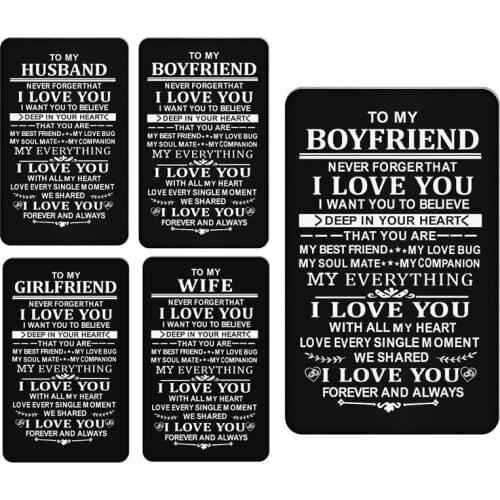 Couple Wallet Insert Card Christmas Anniversary Birthday Keepsake Gifts for Valentines Gift From Wife Girlfriend