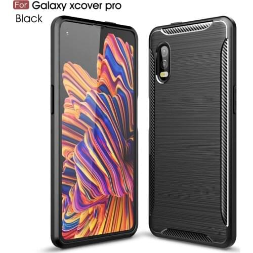 Wolfsay Anti-knock Case For Samsung Galaxy Xcover Pro G715F Case Soft TPU Brushed Fiber Case For Samsung Xcover Pro Phone Fundas