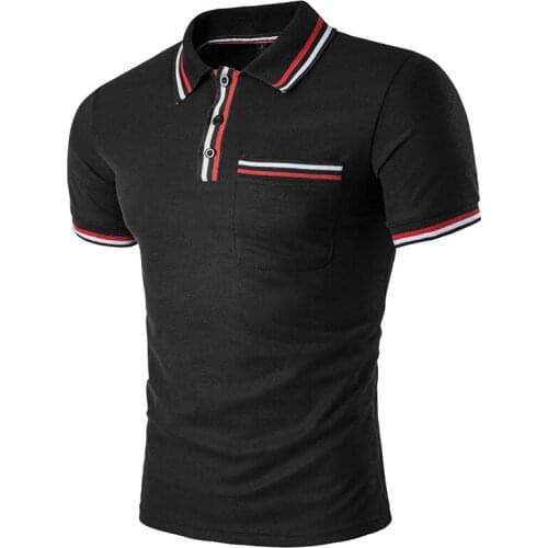 New Fashion 2021 Men Shirt Short Sleeve Polo Shirt Contrast Color Polo Clothing Summer Streetwear Fashion Men Tops -40