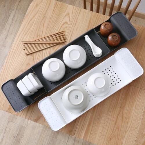 Bathtub Storage Rack Bath Tray Shelf Shower Tub Bathroom Tools Makeup Towel Organizer Plastic Kitchen Sink Drain Holder