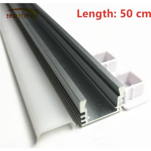 Smarstar 50cm Thickened Serrated Dissipate Heat U Aluminum Case Shell Milky Cover Cap 0.5m For LED Strip Light LED Bar Light #11
