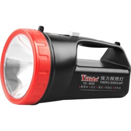 YILIDA Powerful Searchlight YD-9000 Portable Lamp Flashlight Rechargeable Strong Light Waterproof Emergency Light Battery Light