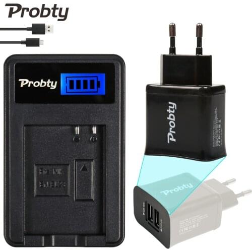 Probty EN -EL23 EN EL23 LCD Battery Charger + 2 Port USB Plug For nikon coolpix p600 p610 S810c MH-67P S810c P600 P-600 PM159