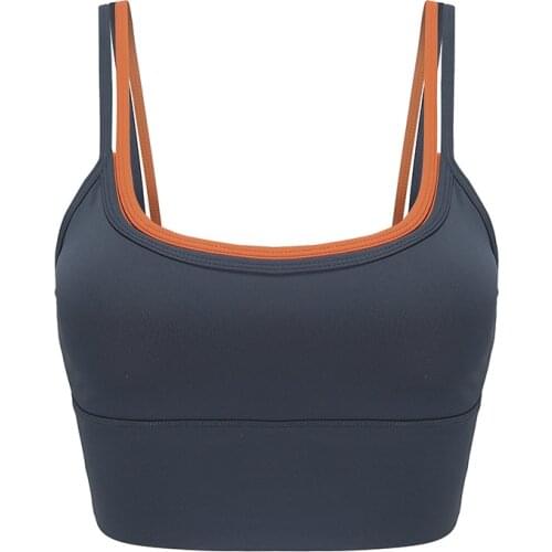 Mermaid Curve New Double Shoulder Strap Patchwork Sports Bra Women Running Gather Yoga Vest Beauty Back Quick Dry Fitness Bra