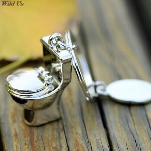 Classic 3D Keychain Mini Toilet Key Ring Chain Bathroom Cute Creative Gift trinket Car Styling Decoration 1Pcs