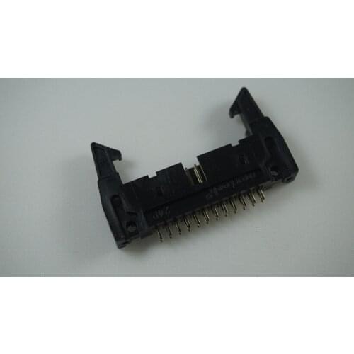 10pcs 2.54mm Pitch 2x12 P 24 Pin ejector box header shrouded lock long latch straight through hole straight DIP type