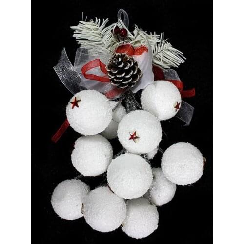 13PCS Christmas Decoration White Snowball Party DIY Christmas Tree Ball Hanging Xmas Tree Ball Bauble Ornament New Year xx116