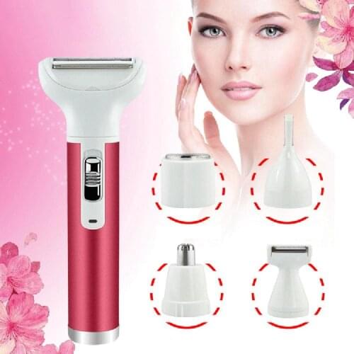 Hair Remover Lady Shaver Rechargeable USB Charging 5 in 1 Nose Eyebrow Trimmer Body Waterproof Bikini Facial Hair Removal