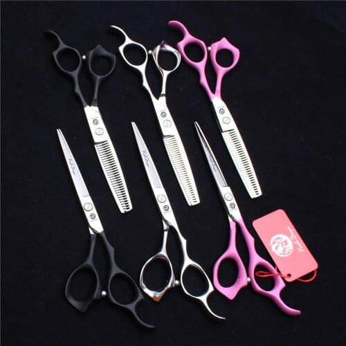 6'' 17.5cm Silvery Screw Japan 440C Professional Human Hair Scissors Hairdressing Scissor Cutting Shears Thinning Scissors Z1024