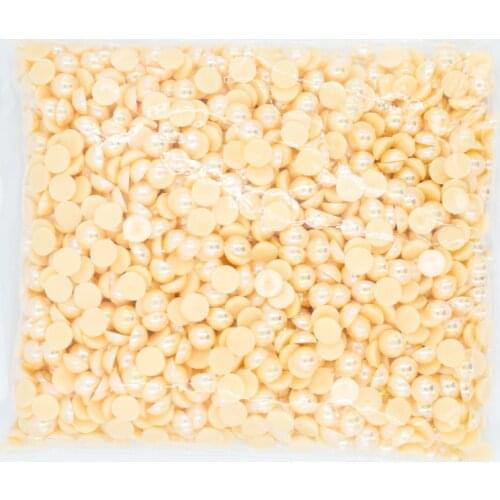 2mm,4mm,5mm,6mm,8mm,10mm,12mm Jelly Lt.Peach AB Flat back ABS round Half Pearl beads, imitation plastic half pearl beads