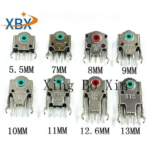 Free Shipping10Pcs Original Highly Accurate TTC Mouse Encoder 5.5mm/7mm/8mm/9mm/10mm/11mm/12.6mm/13mm Red Green Yellow Decoder