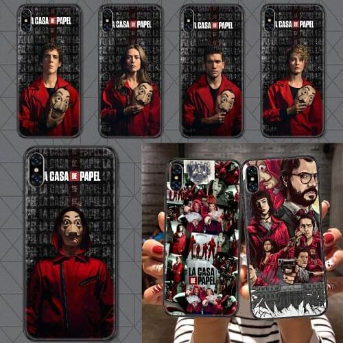 Money Heist House Paper TV Phone Case Cover Hull For iphone 5 5s se 2 6 6s 7 8 12 mini plus X XS XR 11 PRO MAX black pretty