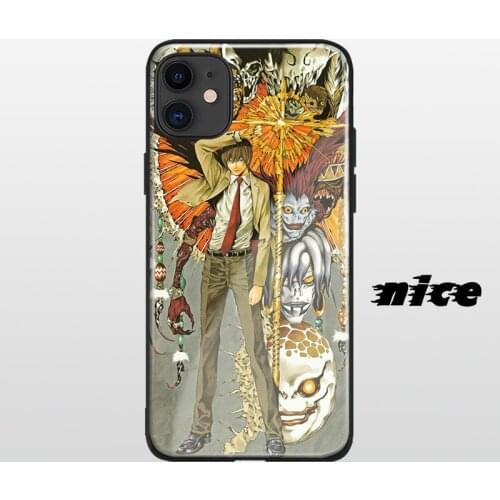 DEATH NOTE Yagami Light cover FOR iPhone SE 6s 7 8 x xr xs 11 pro max Samsung s note 10 20 plus glass phone case shell