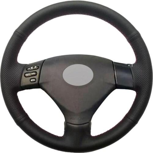 For Lexus RX330 RX400h RX400 2004-2005 Black Leather DIY Car Steering Wheel Cover Anti-slip fit all season