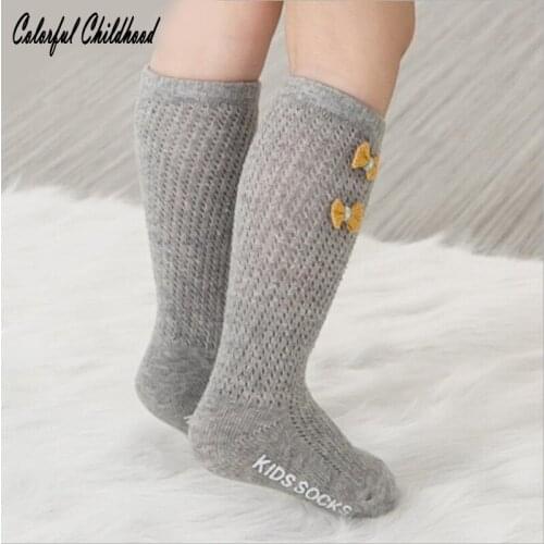 Cotton Baby Socks For Girl/Boy Toddler Newborn Infant Anti Slip Lace Bowknot Floor Socks children leg warmer 0-4Yrs