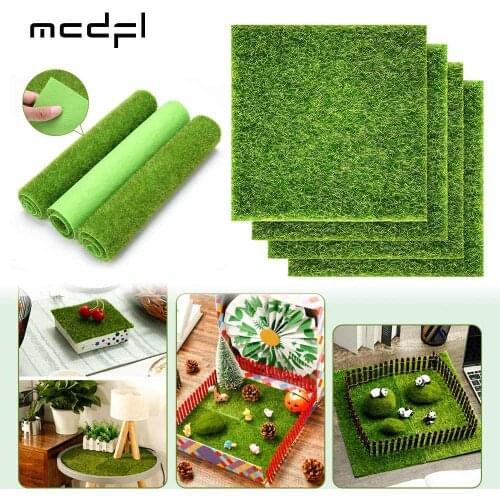 MCDFL Fairy Garden Artificial Grass Miniatures Decorations Artesanato Figurines Kawaii Accessories Desk Office Garten Decor Gift
