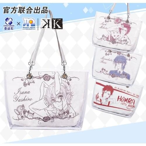 K-Project Drawstring Bag Anime Shoulder Bags Manga Role Munakata Reisi Isana Yashiro Yata Misaki Suoh Mikoto Action figure