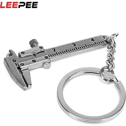 LEEPEE Caliper Car Key Ring Metal Keychains Car-styling Fashion Jewelry Vernier Pendant Keyring