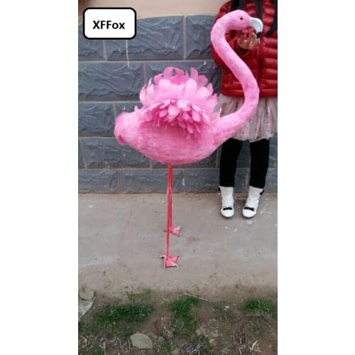 New real life pink Flamingo model foam&feather big simulation wings Flamingo gift about 110cm xf2484