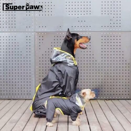 Fashion Small Medium Large Dog Raincoat Dogs Rain Coat Pet Clothes Puppy Doberman Labrador Waterproof Jacket TLC04