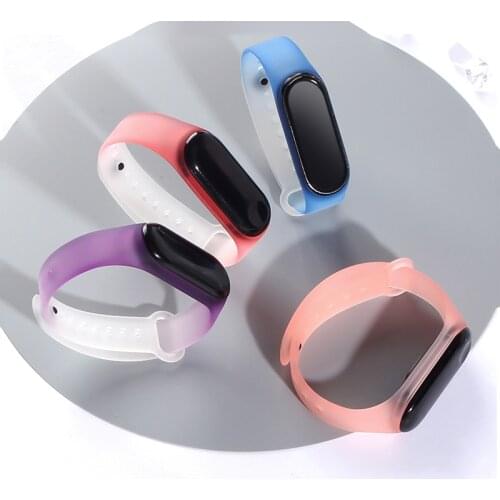 Transparent strap For Xiaomi Mi Band 3 4 strap Bracelet for Mi band 4 silicone Wristband mi band 3 Smart Watch Replacement belt