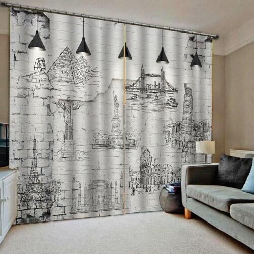 Sexy romance Curtains Decoration European 3D Curtains For Living room Blackout curtains