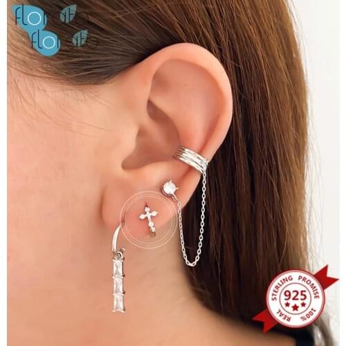 925 Sterling Silver Cross Hoop Earrings for Women Crystal Small Gold Silver Huggie Earrings Fashion Jewelry Christmas Xmas Gifts