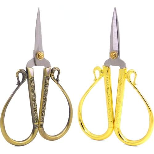 Sewing Scissors For Fabric Professional Handicraft DIY Tool Antique Cross Stitch Vintage European Craft Sewing Tailor Scissors