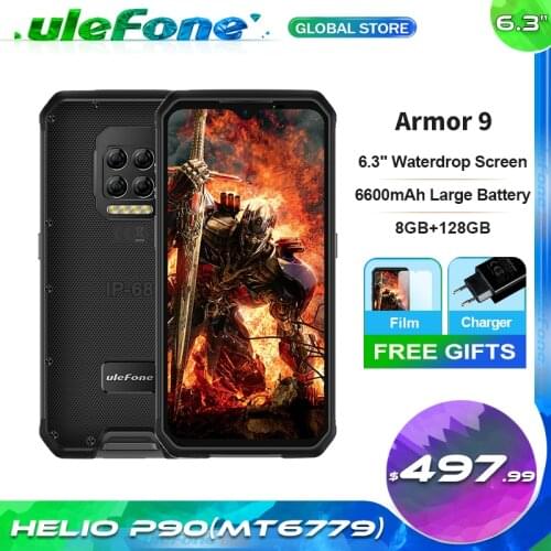 Ulefone Armor 9 Thermal Camera Rugged Phone Android 10 Helio P90 Octa-core 8GB+128GB Mobile Phone 6600mAh 64MP Camera Smartphone